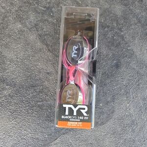 TYR BlackOPS 140 EV Junior Swim Anti-fog Goggles - Pink and Silver
